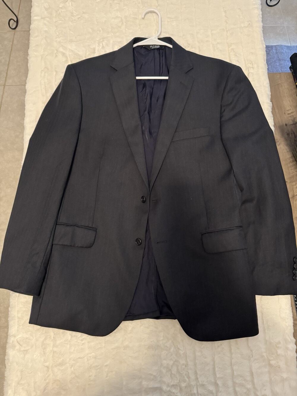 Jos A Bank Signature Mens Blazer 42R Charcoal Gray 2 Button Suit Jacket